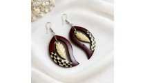 New Design Painting Wood Earrings Premium Handmade